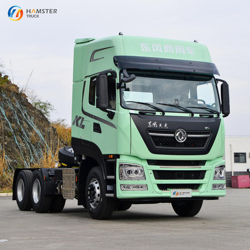 very popular model of tractor truck - Dongfeng Tianlong KL with 6x4 configuration and 490 horsepower. powerful