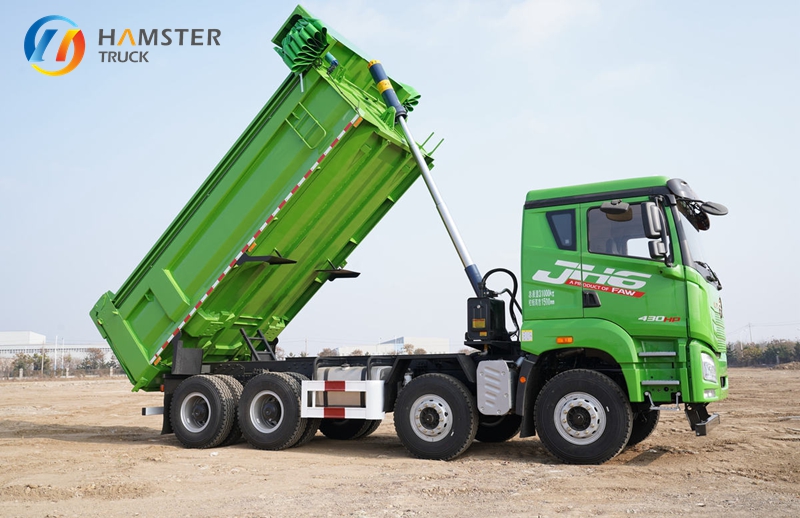 JH6 8*4 type dump truck of FAW-Jiefang sells well 430 horsepower and is powerful terms power and capable carrying heavy loads