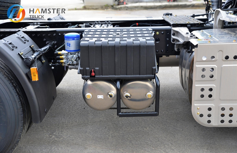 very popular model of tractor truck - Dongfeng Tianlong KL with 6x4 configuration and 490 horsepower. powerful