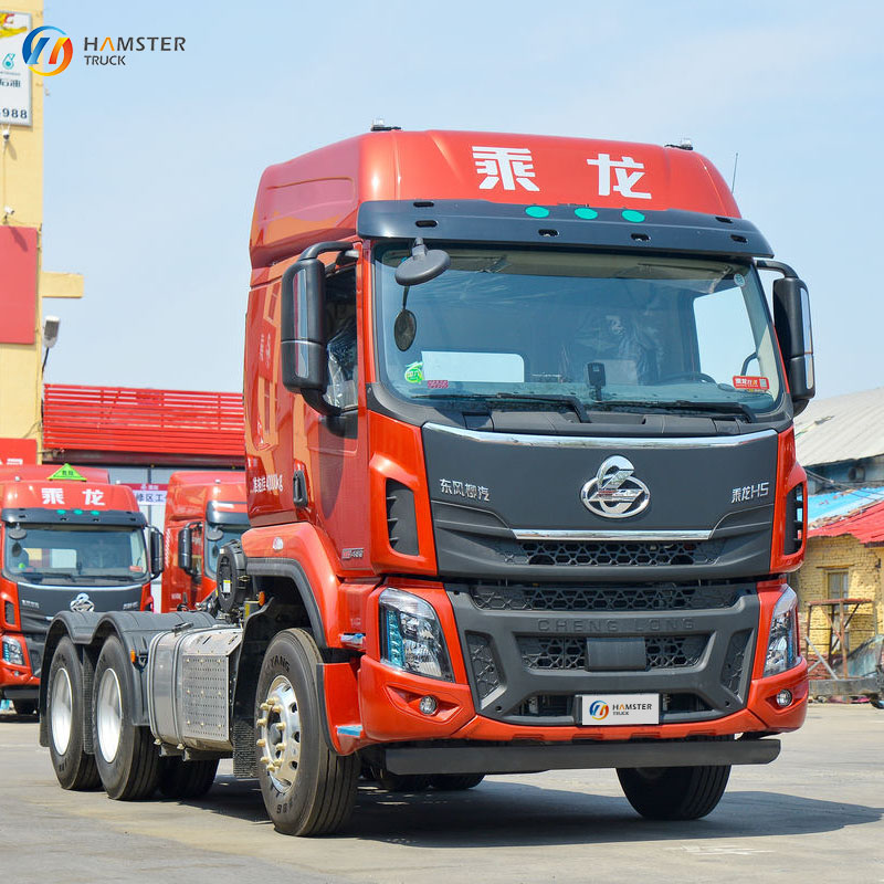 A very affordable tractor-trailer, Dongfeng Liuzhou Chonglong H5 6x4 with 460 horsepower, has ample power.