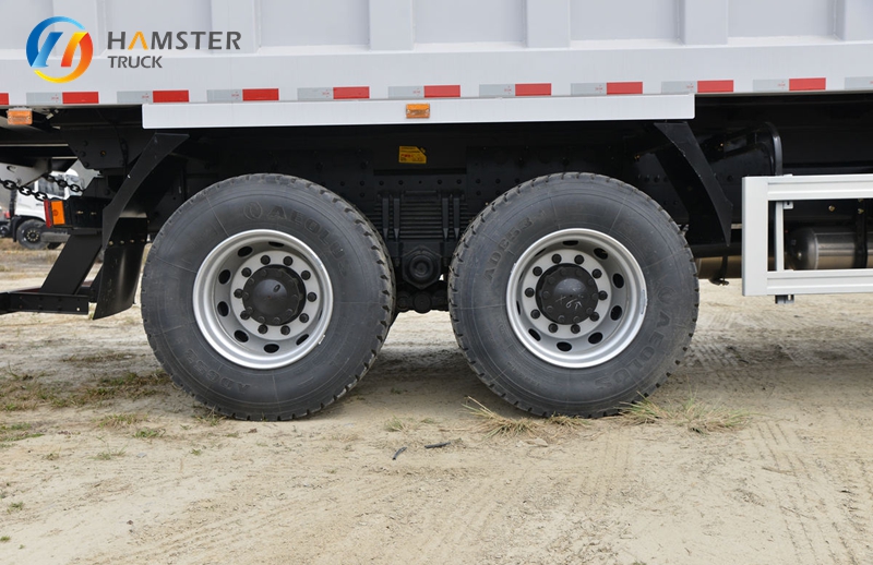 A very practical dump truck - Dongfeng Tianlong KC 8*4 with a spacious cargo box and powerful engine.