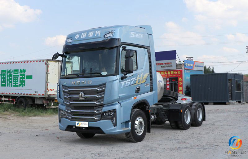 Sinotruk HOWO TS7 heavy truck 590HP 6X4 LNG automatic transmission tractor (liquid buffer)